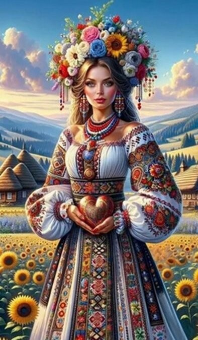 Norimpex Dievča so slnečnicami 30 × 40 cm