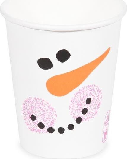 Wimex papírový kelímek Sněhulák 280 ml, průměr 80 mm - 50 ks