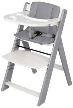 Nukido 703001 Dřevěná jídelní židlička Nelo 45 × 40 × 78 cm, šedá