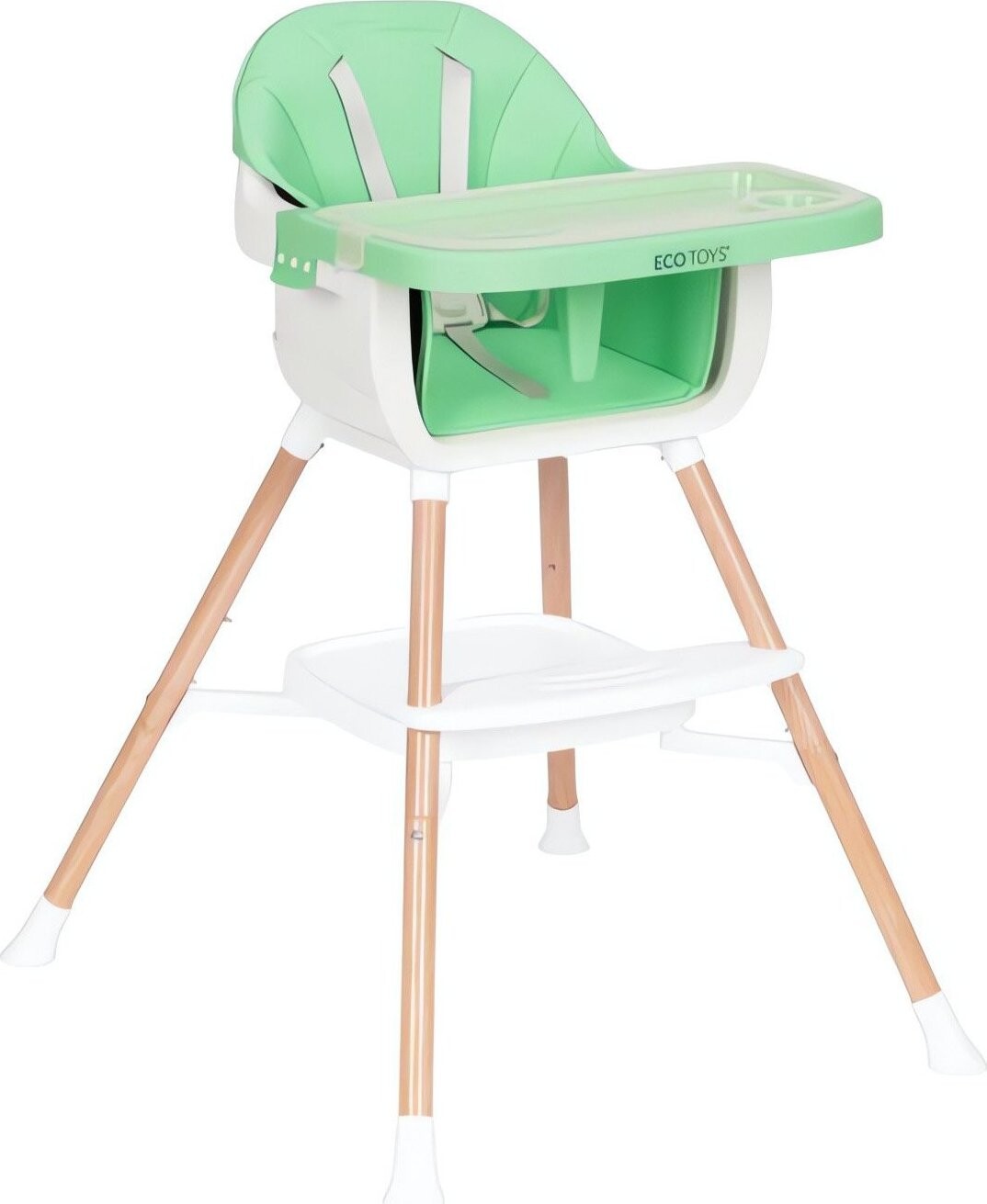 EcoToys HC508 Dětská jídelní židlička 2 v 1, zelená