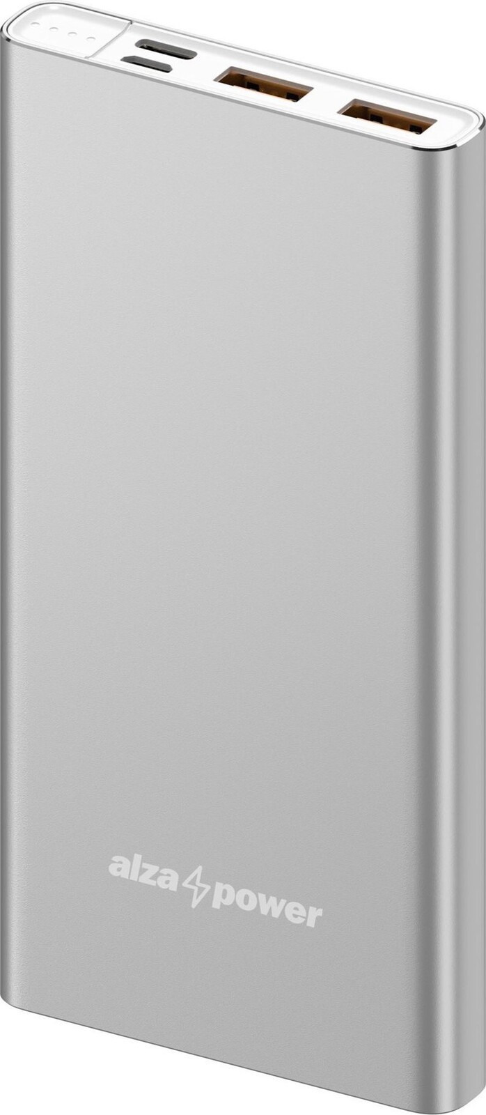 AlzaPower Metal 10000 mAh Fast Charge + PD3.0 strieborná