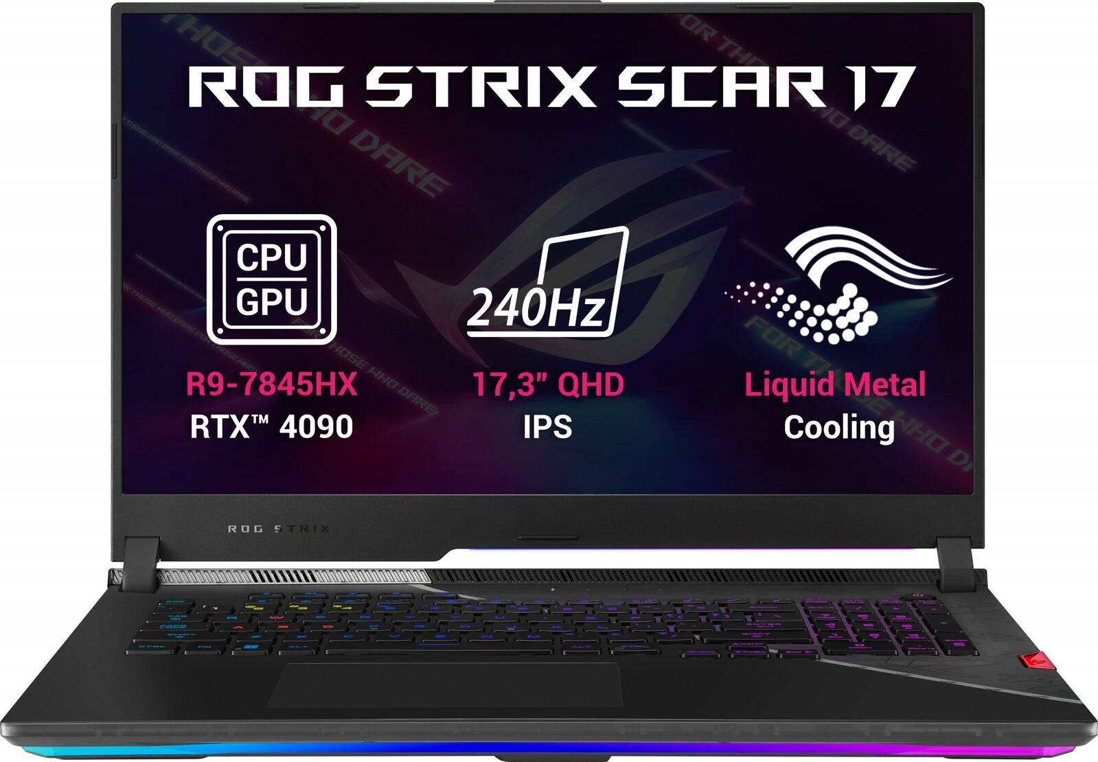 ASUS ROG Strix SCAR 17 G733PY-LL038W Off Black kovový