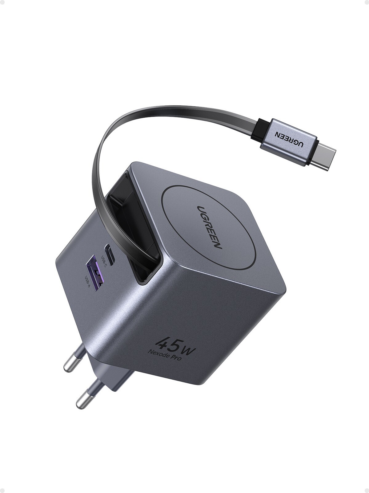 UGREEN 45 W GaN Fast Charger with Retractable Cable