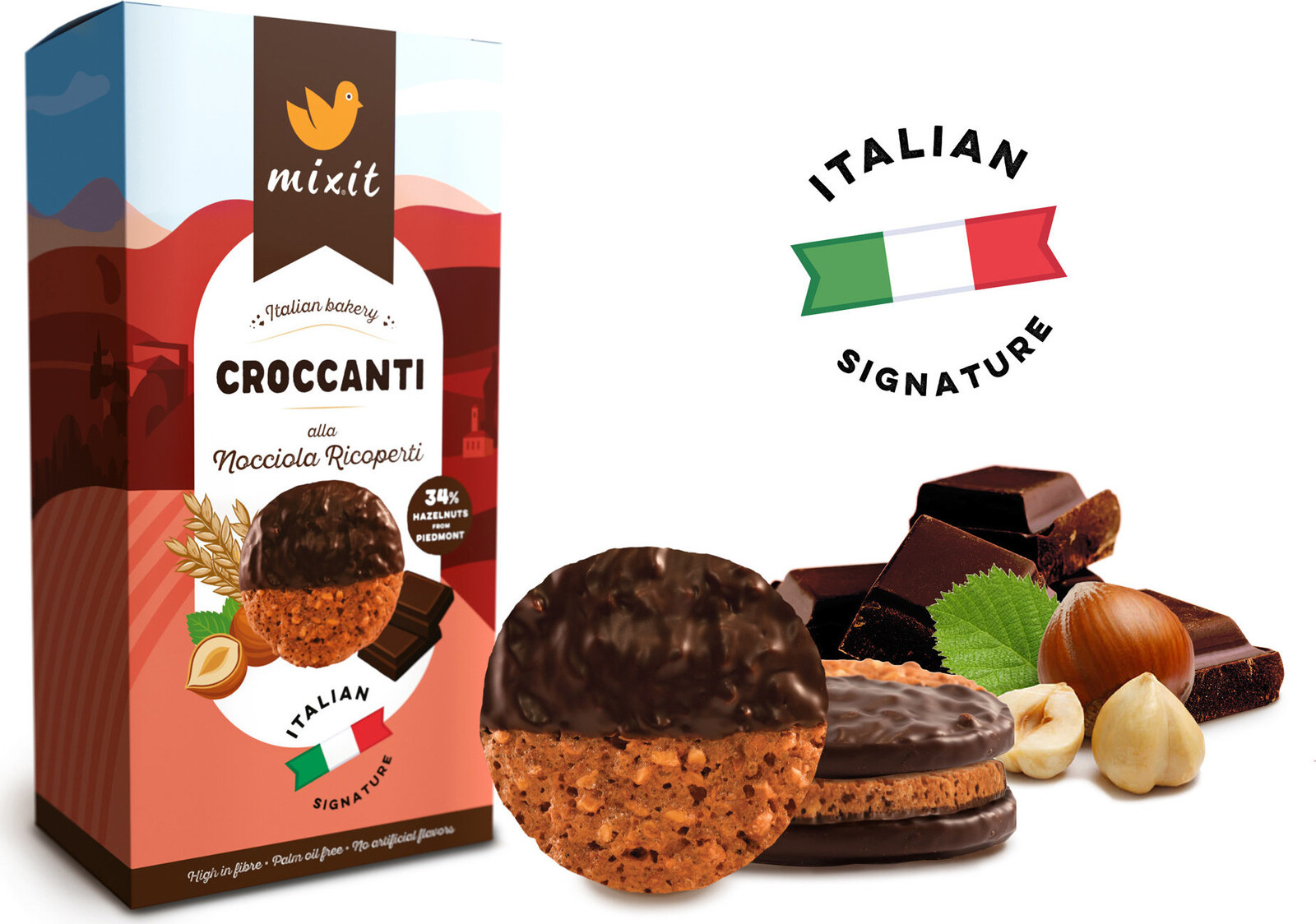Mixit Italian Bakery Croccanti alla Nocciola Ricoperti