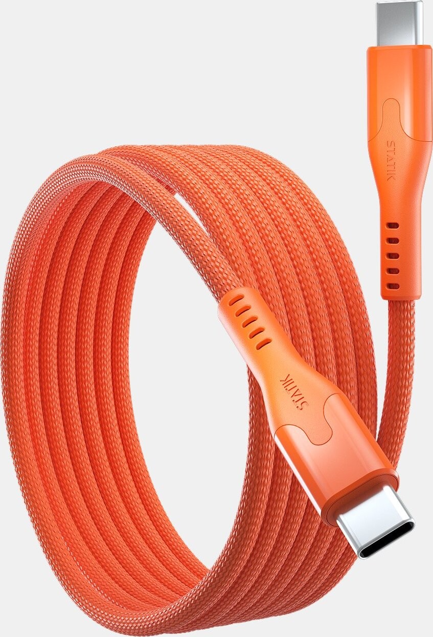 Statik MagStack magnetický USB-C kábel – oranžový (1 m)