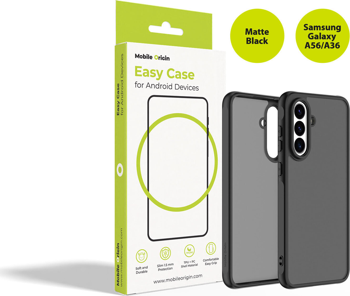 Mobile Origin Easy Case Matte Black Samsung Galaxy A56/A36