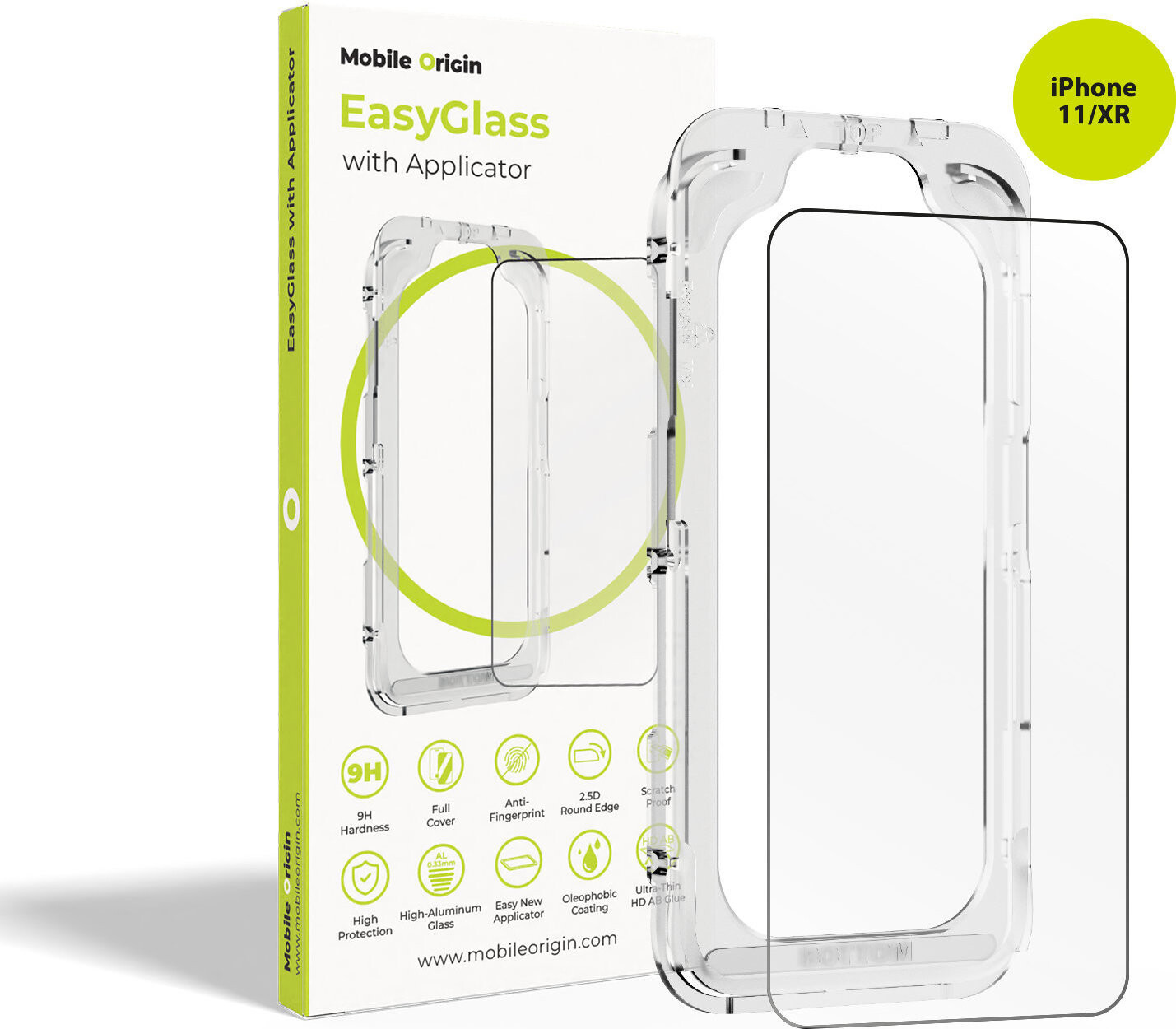 Mobile Origin EasyGlass with Applicator iPhone 11/XR