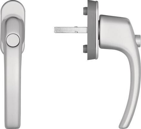 Blaugelb Okenní klička FGS 1758 s tlačítkem, 45°, trn 37 mm, F1