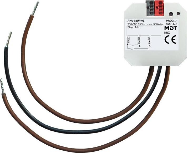 MDT Technologies Univerzálny aktor 2-násobný, do škatule, 10 A, 14 µ, 230 VAC