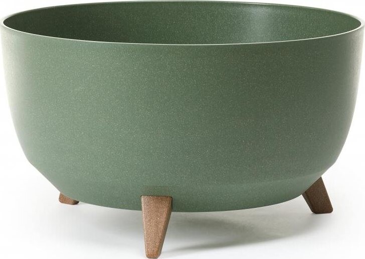 LAMELA ROMA ECO WOOD O 47 cm, zelená, misa na nožičkách