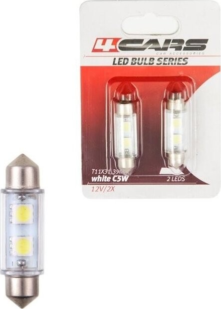 4Cars LED žiarovky 2 LED 12 V Festoon SMD T11 – 39 mm 2 ks