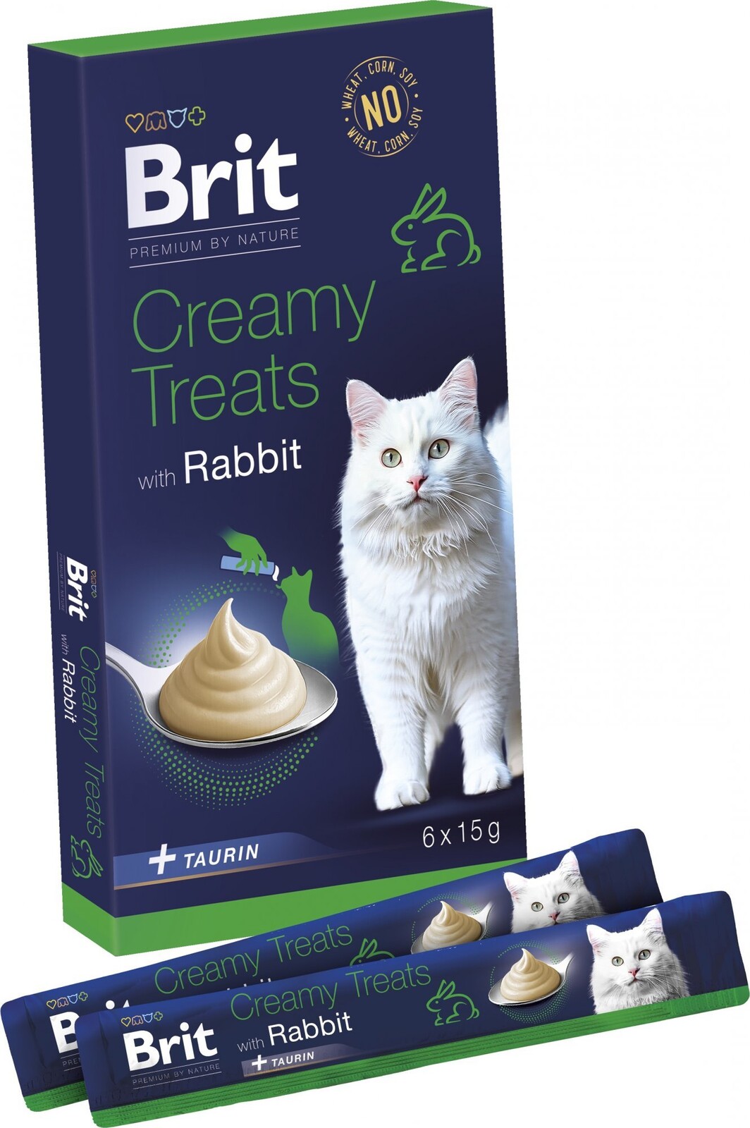 Brit Premium by Nature Cat Creamy Treats with Rabbit 6 × 15 g