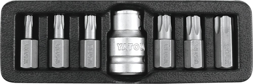 YATO Sada bitů 7 ks TORX s otvorem YT-0416