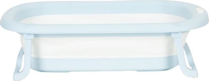 EcoToys HA-B37 Dětská skládací cestovní vanička s odtokem, šedomodrá