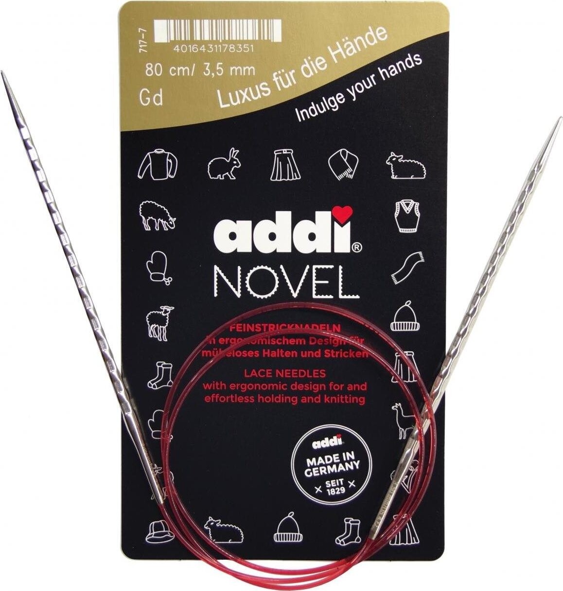 Kruhové jehlice Addi Novel 100cm / 3,5 mm