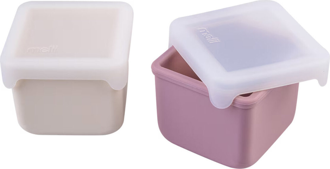 Melii Silikonové krabičky na svačinu 237 ml 2 ks růžové