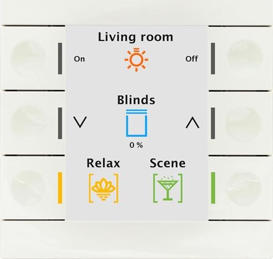 MDT Technologies KNX ovládač Smart 86 s farebným displejom, plast, biela, meranie teploty