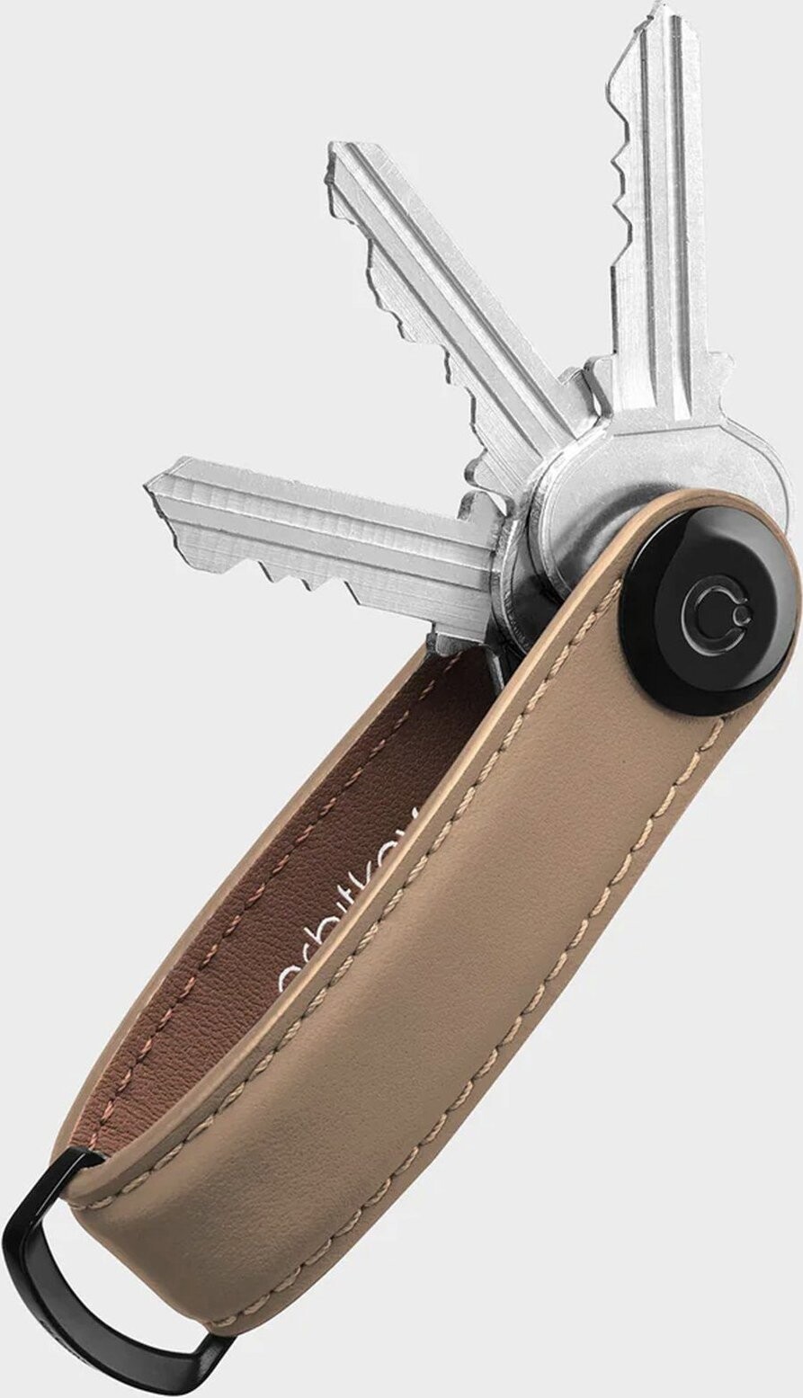 ORBITKEY Key Organiser Matte Leather – Mocha