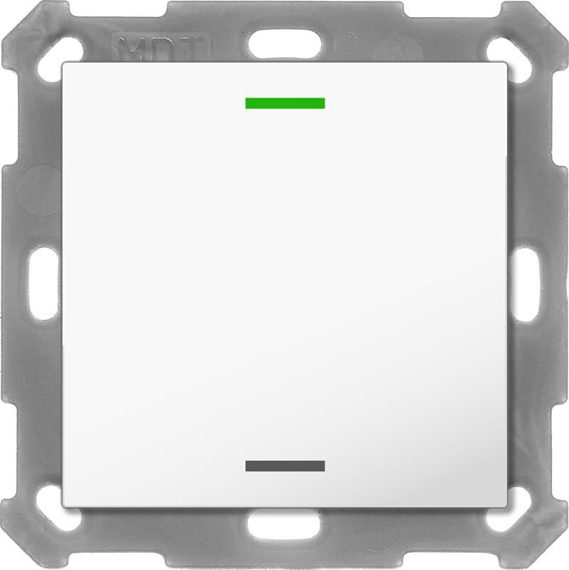 MDT Technologies KNX tlačidlo 55 × 55 mm, RGBW LED, biele, meranie teploty