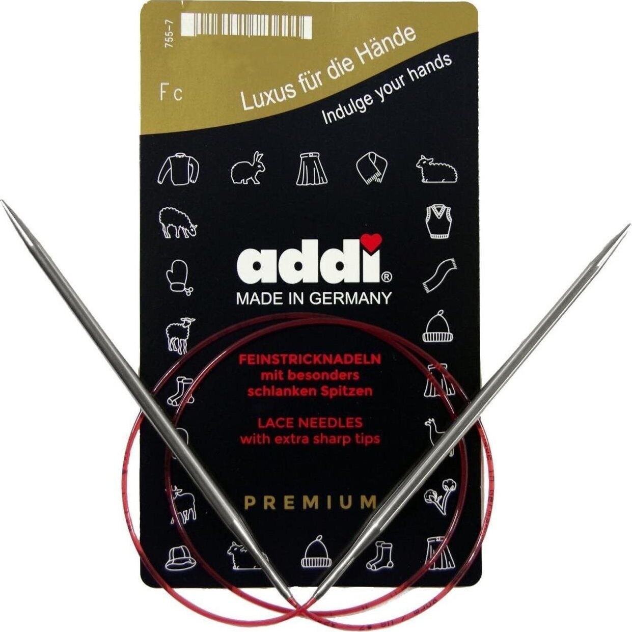 Kruhové jehlice Addi Classic 100 cm / 4,0 mm