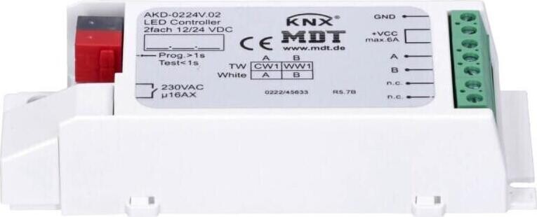 MDT Technologies KNX LED stmievač CC/CV 30 W/230 V 2 kanály