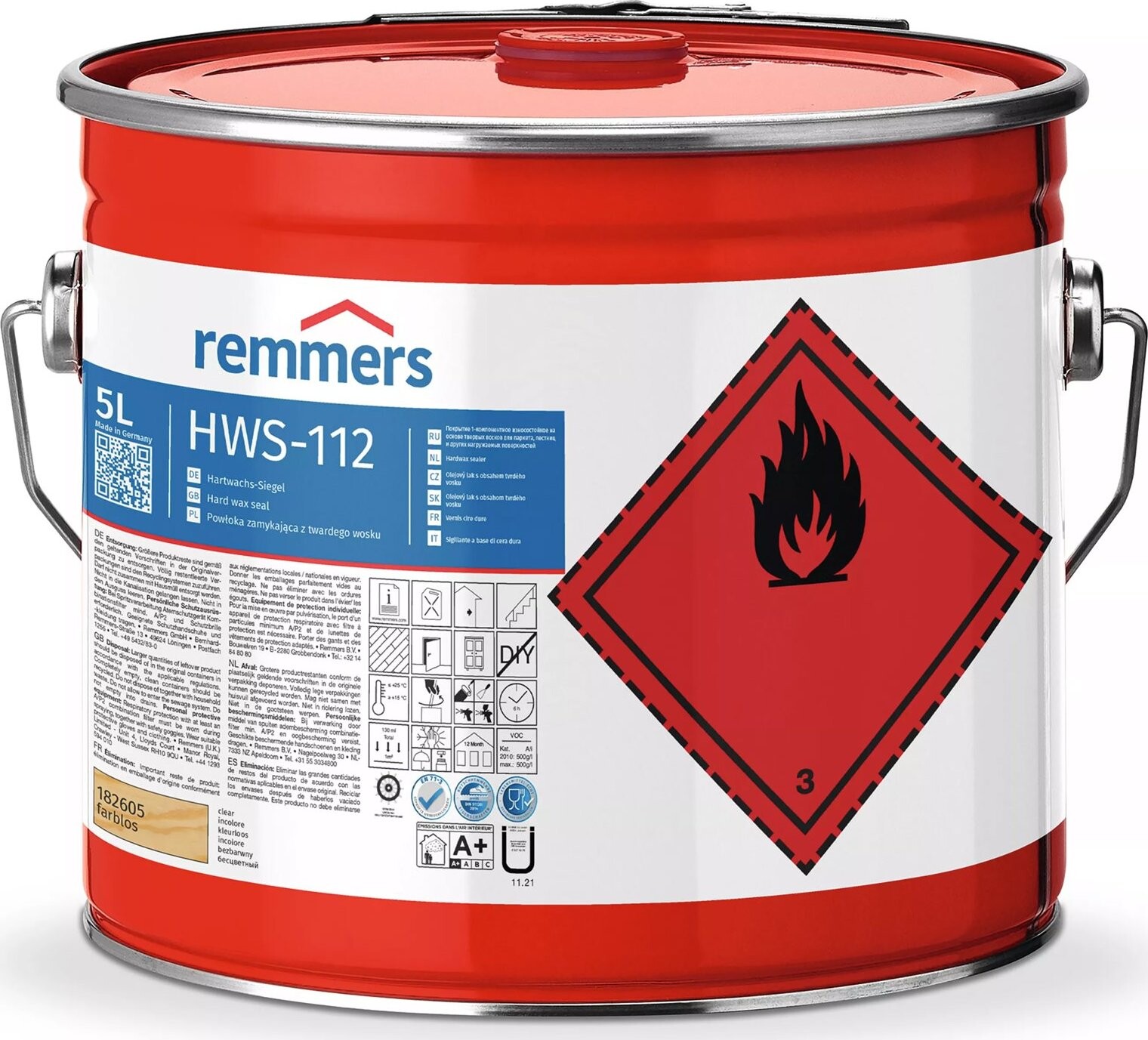 Remmers HWS 112 Tvrdý vosk bezbarvý, 5 l