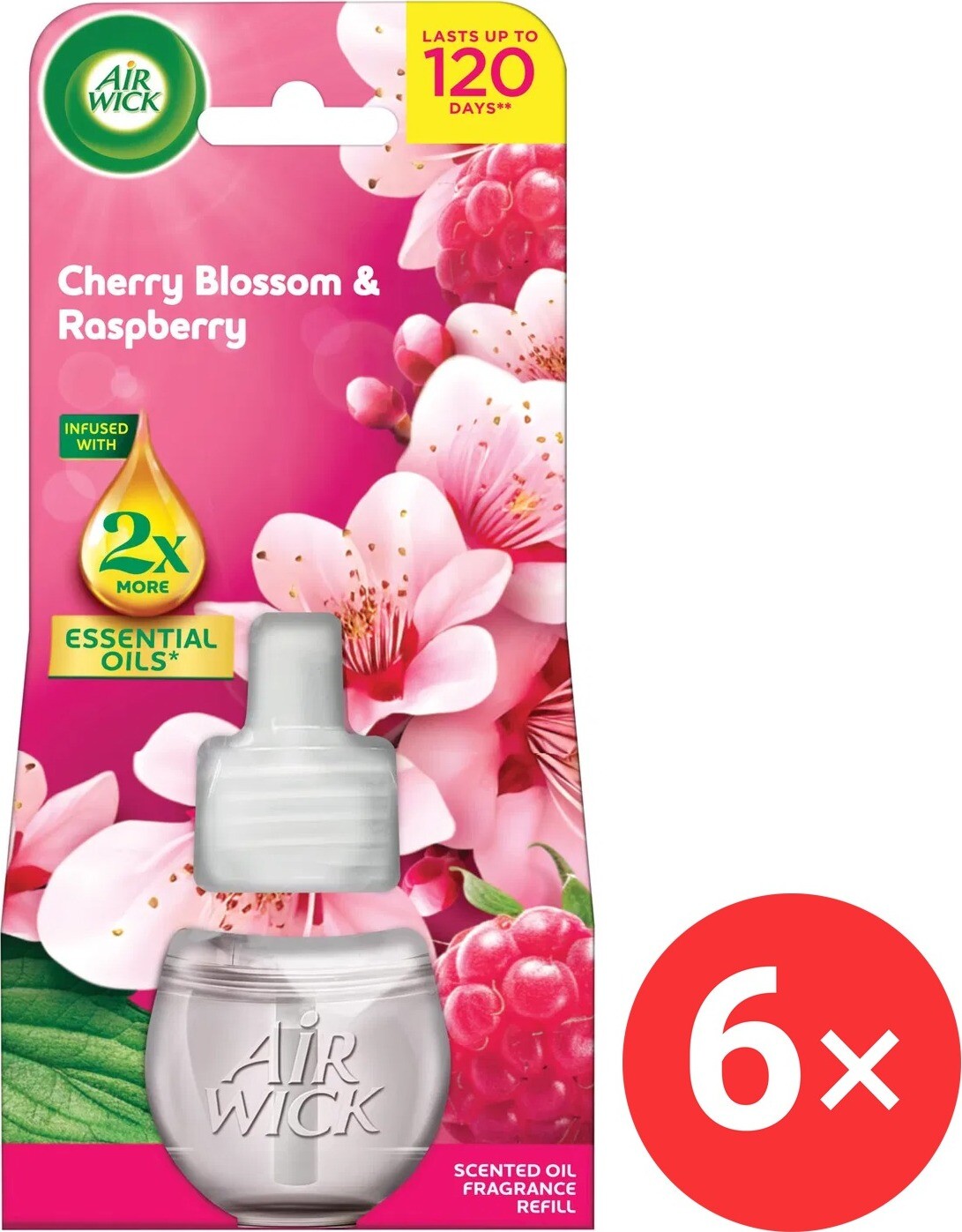AIR WICK Electric, náplň Čerešňový kvet a malina, 6 x 19 ml