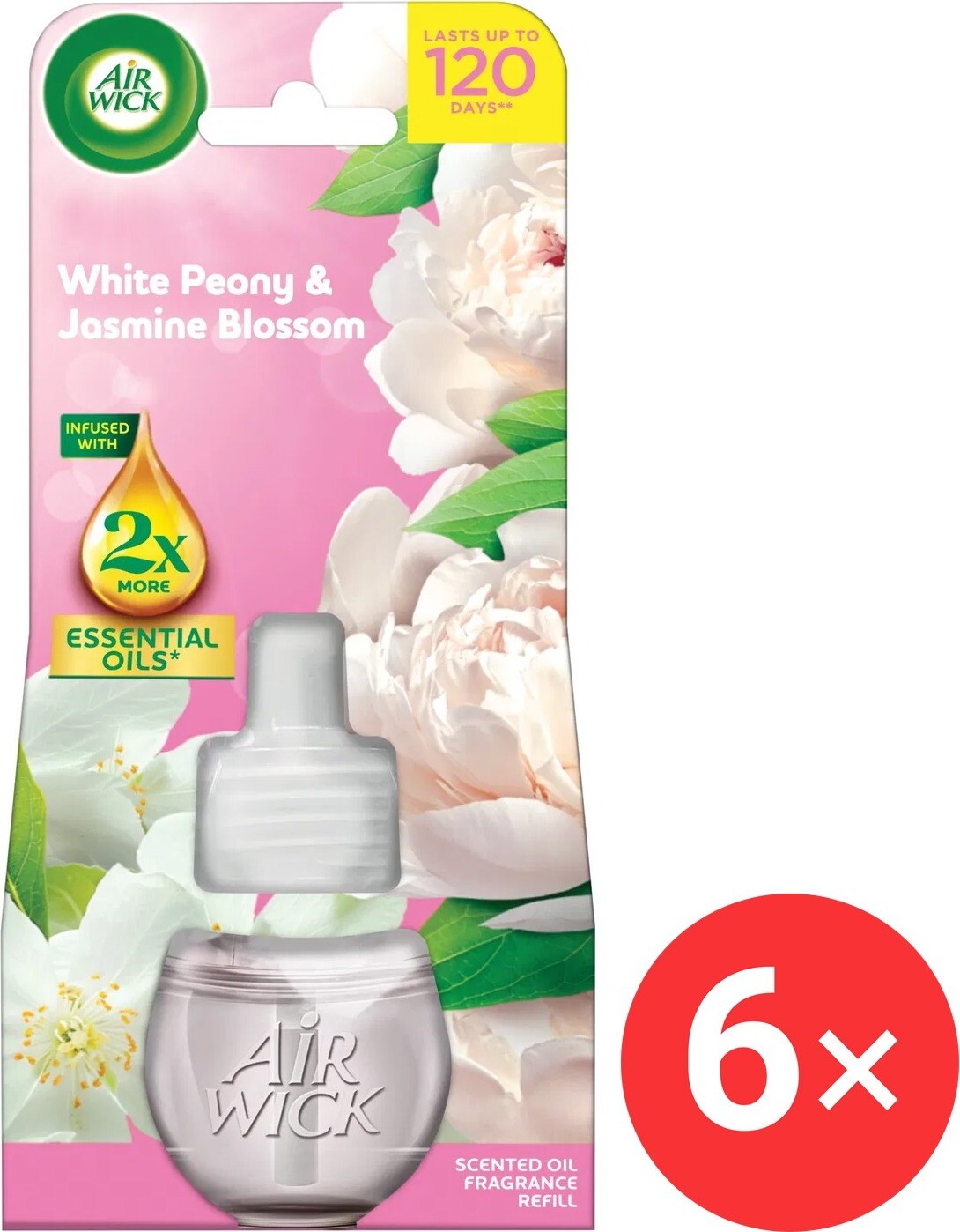 AIR WICK Electric náplň Pivonka a jazmínový kvet 6×19 ml