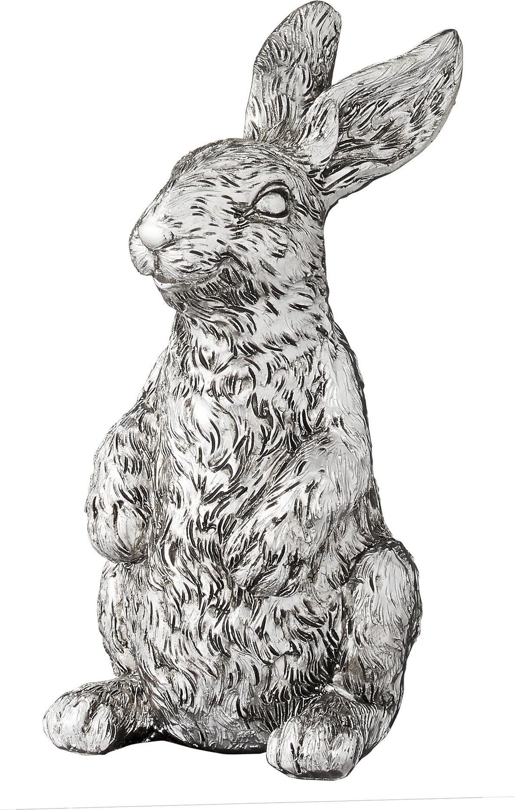 LENE BJERRE Veľkonočná dekorácia – Stojací zajko strieborný, 11 cm