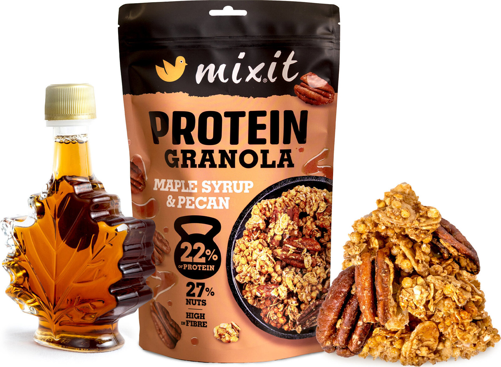 Mixit Proteínová granola z pece Javorový sirup a pekanové orechy