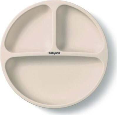 BabyOno silikonový s přísavkou, béžový