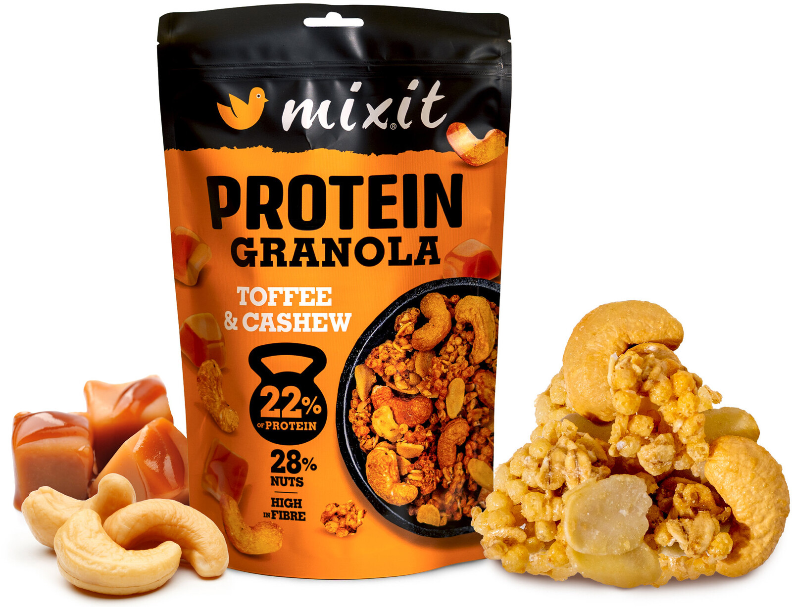 Mixit Proteínová granola z pece Toffee & kešu