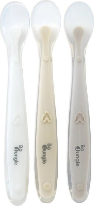 Bo Jungle Měkké jídelní lžičky SOFT White/Dune/Terracotta