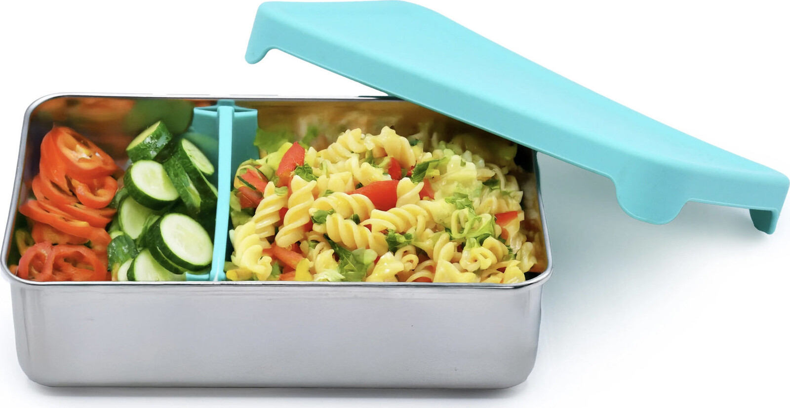 Melii Nerezový Bento box 740 ml se silikonovým víkem modrý