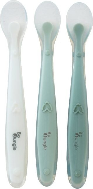 Bo Jungle Měkké jídelní lžičky SOFT White/Sage Green/Jade
