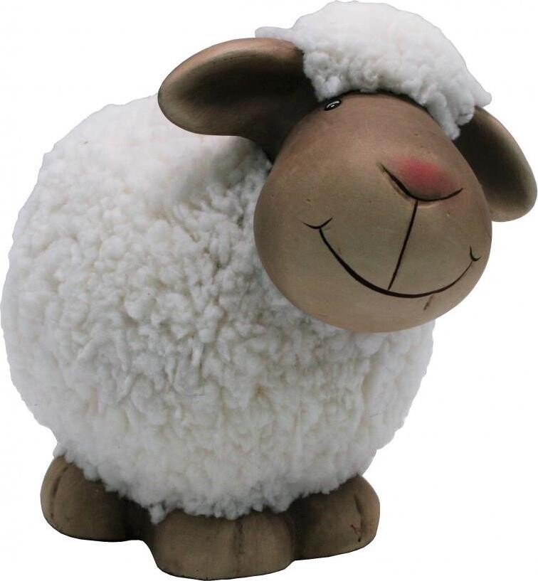 GOBA Veľkonočná dekorácia – Ovečka keramická biela 18 cm