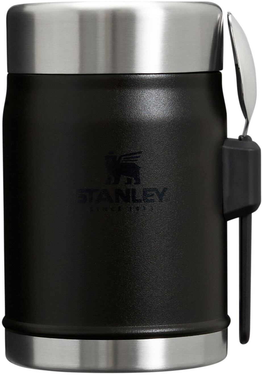 STANLEY Termoska jedálenská s lyžicou/vidličkou The Legendary Classic Food Jar 400 ml/14oz Black 2.0