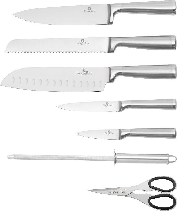 BERLINGERHAUS Sada nožov antikoro v otočnom stojane 8 ks strieborná