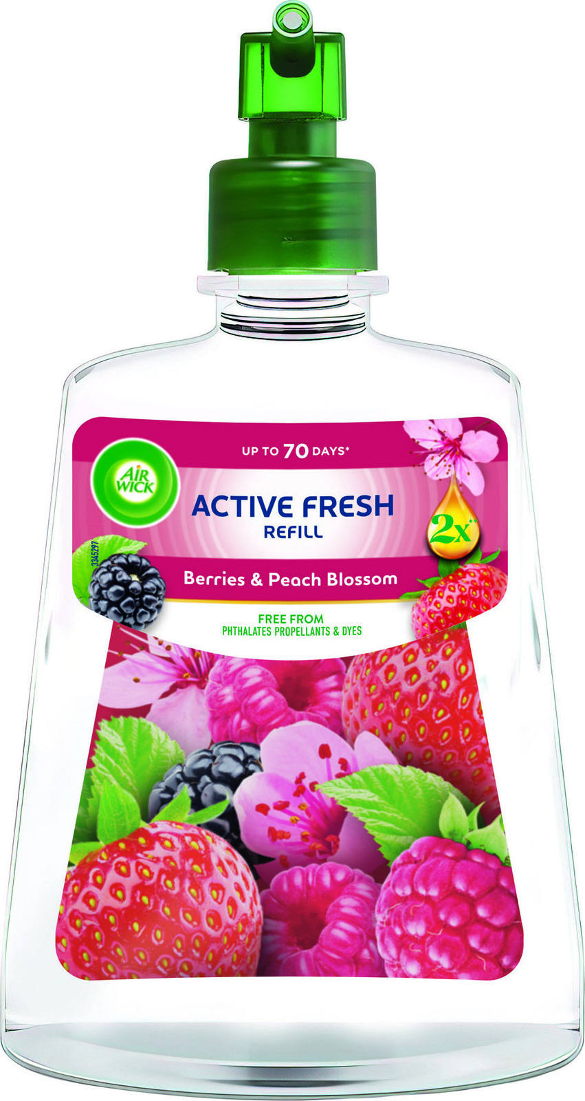 AIR WICK Active Fresh Automatic náplň Lesní plody a broskvový květ 228 ml