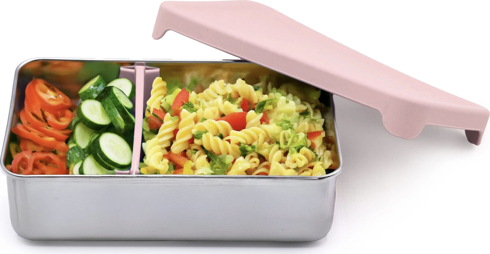 Melii Nerezový Bento box 740 ml se silikonovým víkem růžový