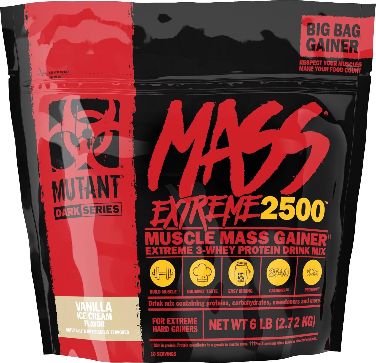 MUTANT Mass Extreme 2 720 g, vanilková zmrzlina