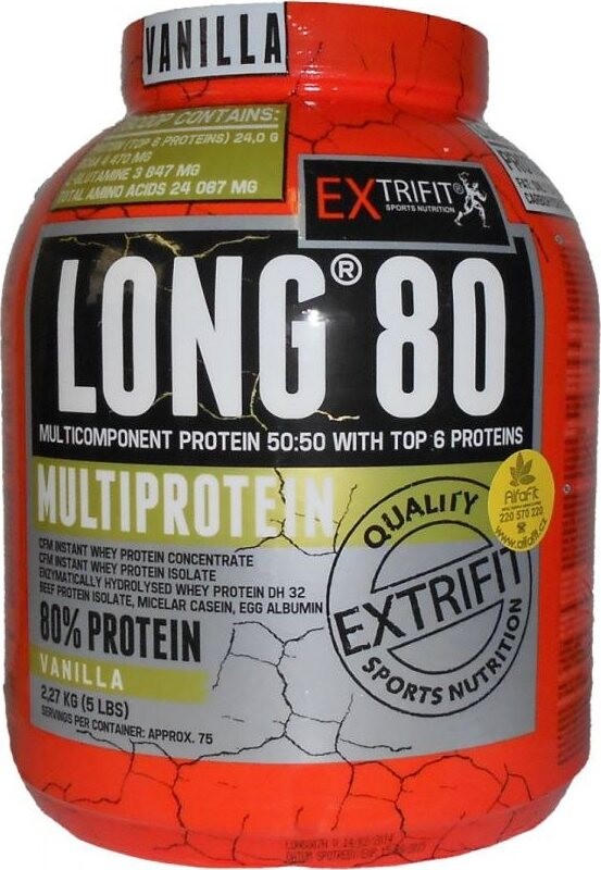 Extrifit Long 80 Multiprotein 2,27 kg vanilla