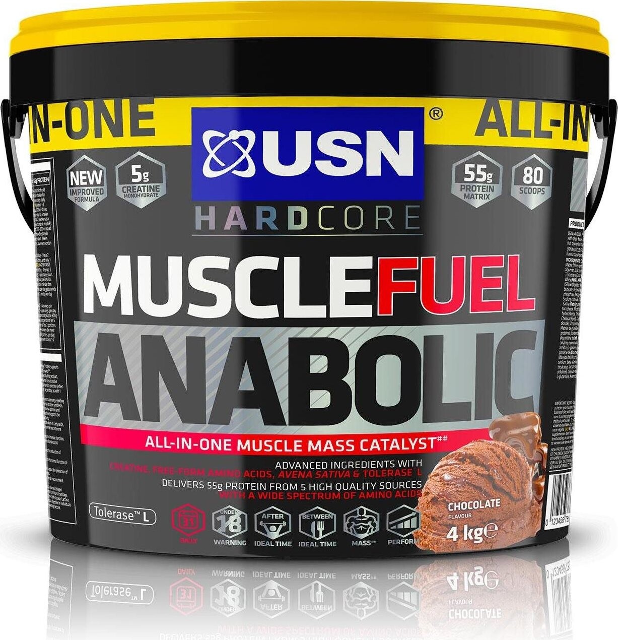 USN Muscle Fuel Anabolic 4000 g, čokoláda