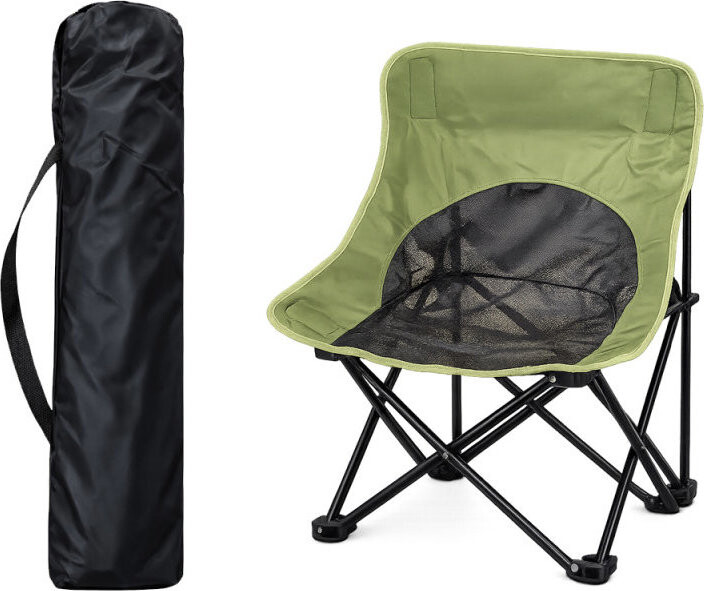 Verk 14647 Skládací rybářské, kempingové křeslo s kapsou, zelené