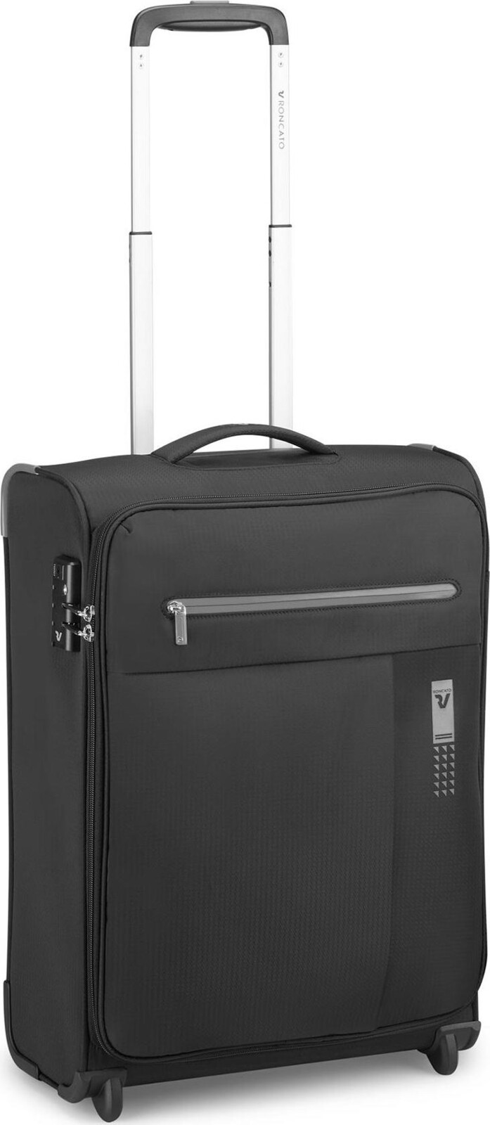 Roncato LITE SOFT S, čierny, 55 × 40 × 20 cm, 2 kolieska