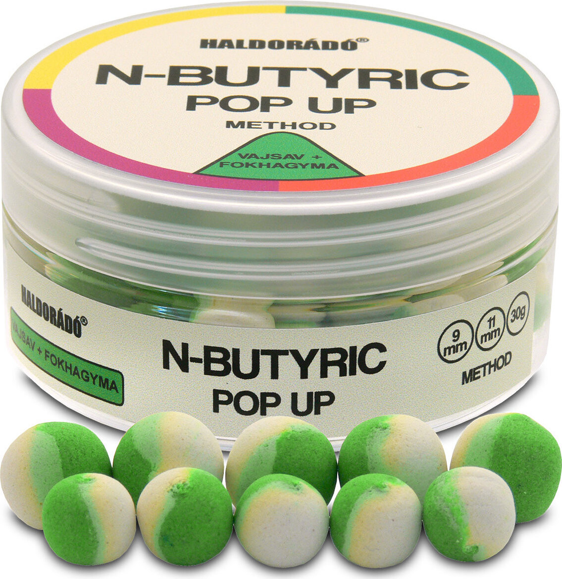 Haldorádó Pop-Up N-Butyric Method 30 g 9 + 11 mm Kyselina maslová/Cesnak