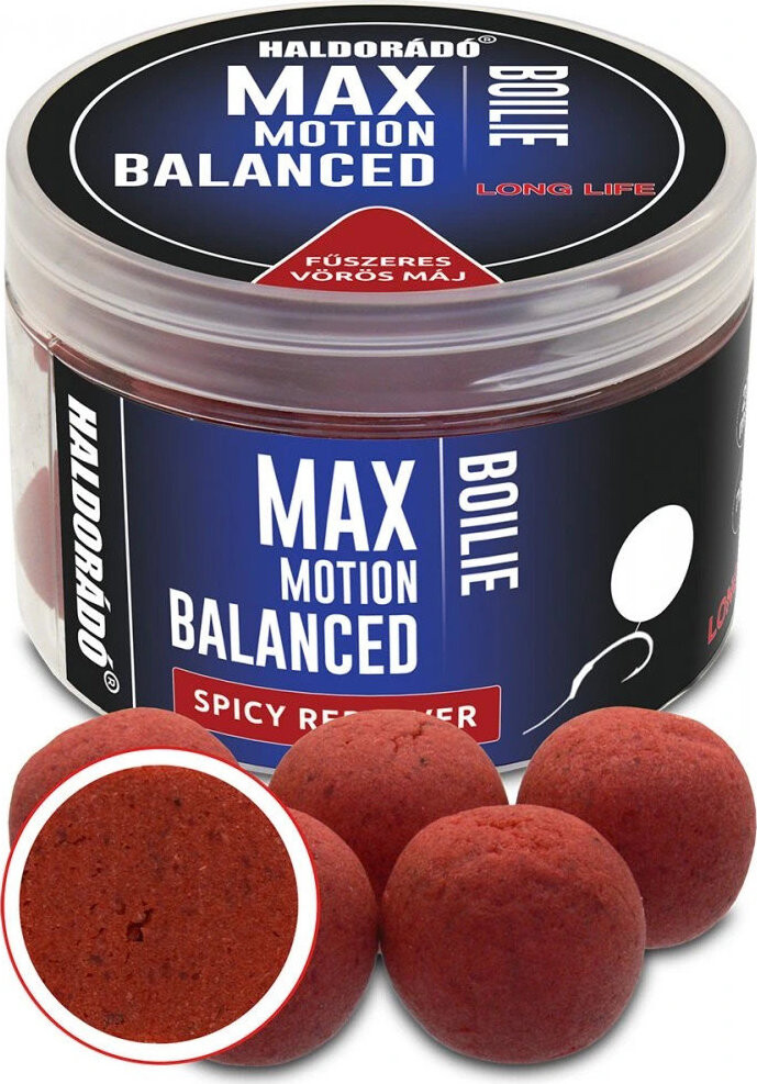 Haldorádó Boilies Balanced Max Motion 70 g 20 mm Pikantná červená pečeň