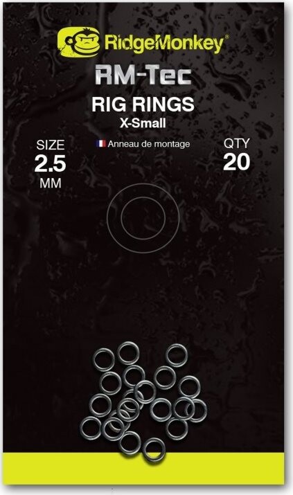 RidgeMonkey RM-Tec Rig Rings X-Small 2,5 mm 20 ks