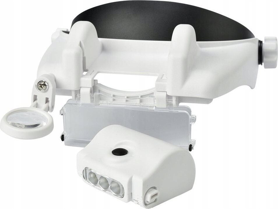 Verk 09127 náhlavná lupa s LED osvetlením (zväčšenie 1,5×; 2×; 2,5×; 3×; 3,5×; 8×)