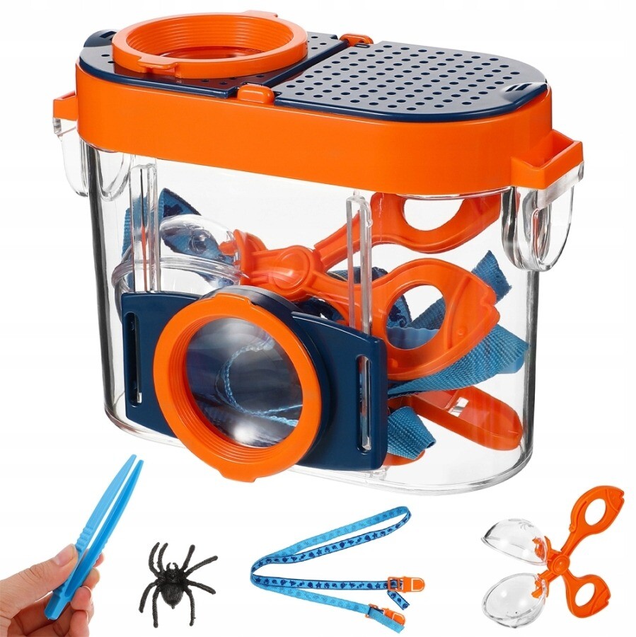 Verk Lupa na hmyz s nádobkou, oranžová/tmavomodrá